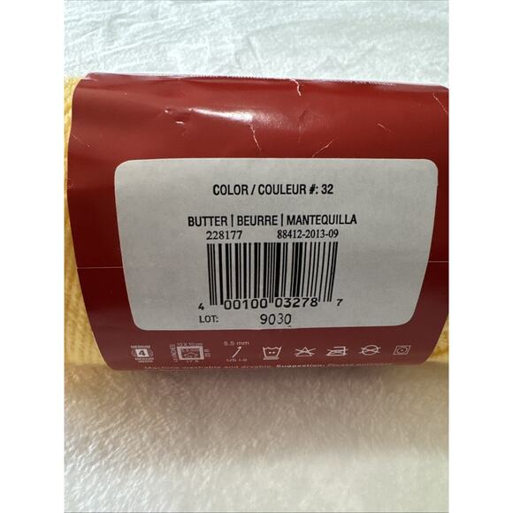 Craft Smart Value Yarn 364 yds, 7 oz Color # 32 Butter - Picture 2 of 3